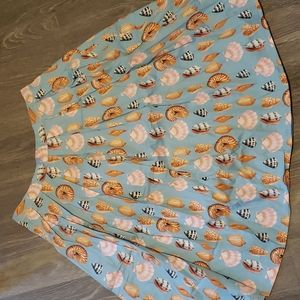 NWT Hell Bunny Vixen Seashell Pleated A-line Skirt XL